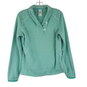 The North Face Teal Green Pull Over Sweater Shawl Collar Women's Medium